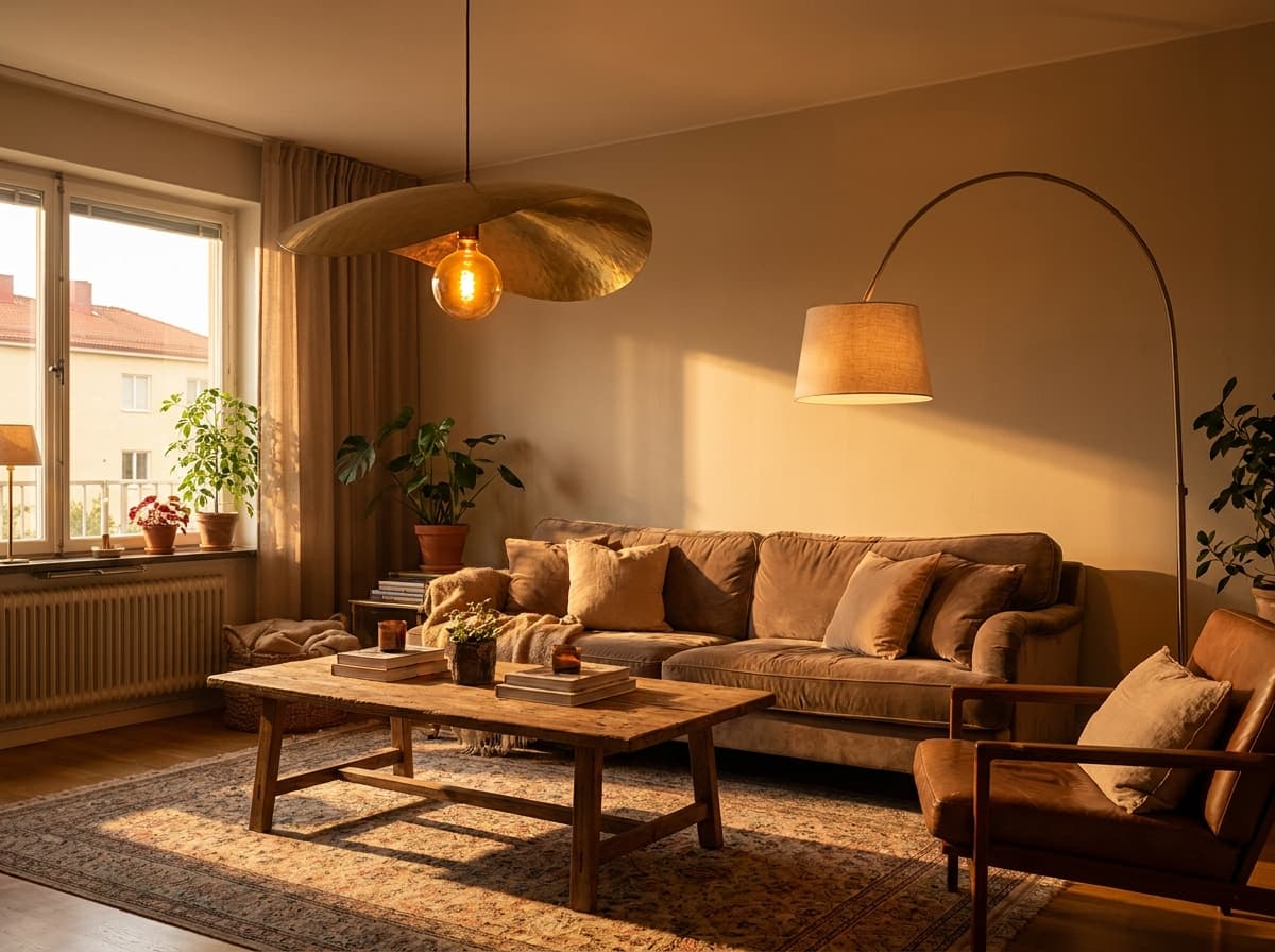 Wohnzimmer-Beleuchtung – Nachher